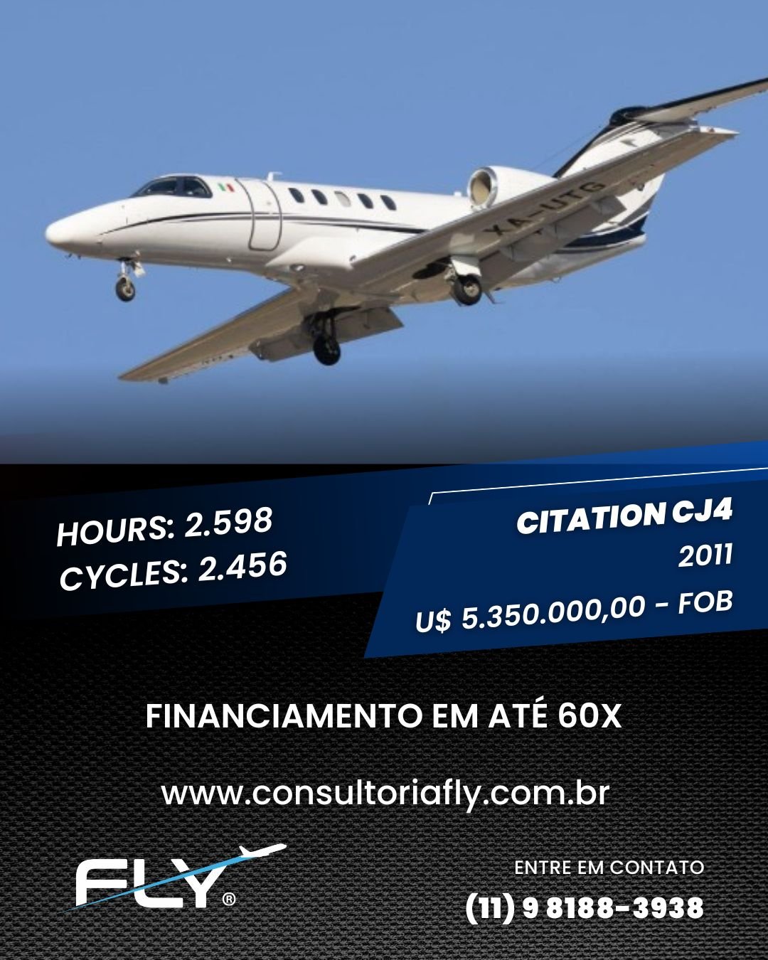 Cessna Citation CJ4 FOB – 2011